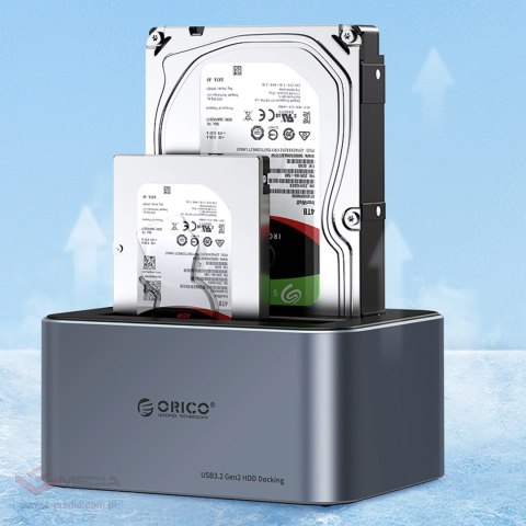 Stacja dokująca Orico 6656C3-C na 5 dysków z funkcją klonowania offline 2,5"/3,5" SATA HDD/SSD - szara