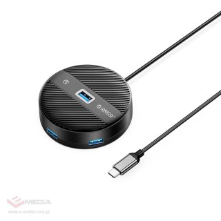 Hub USB ORICO YS1-C2 4-portowy 1x USB-A 3.0 3x USB-A 2.0 0,3 m - czarny