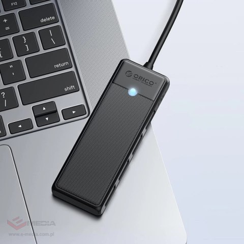 Hub USB Orico PAPW4A-C3 4-portowy 4x USB-A 3.0 0,15 m - czarny