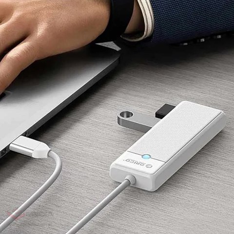 Hub USB Orico PAPW4A-C3 4-portowy 4x USB-A 3.0 0.15 m - biały