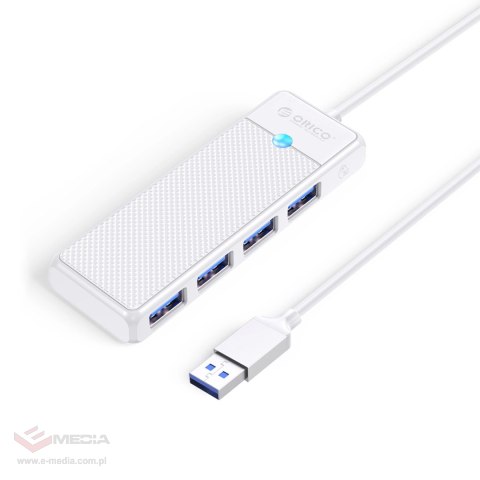 Hub USB Orico PAPW4A-U3 4-portowy 4x USB-A 3.0 0,15 m - biały