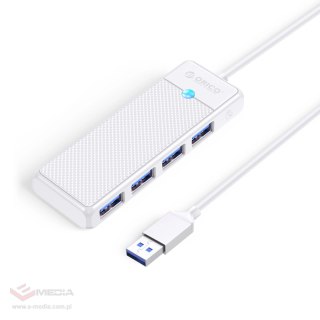 Hub USB Orico PAPW4A-U3 4-portowy 4x USB-A 3.0 1 m - biały
