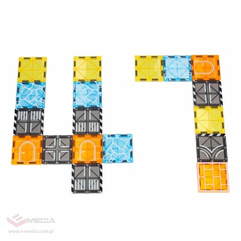Klocki magnetyczne konstrukcyjne 3D budowa maszyny budowlane 92 elementy