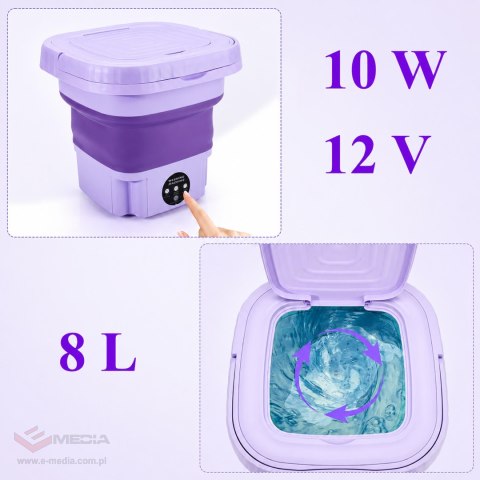 144 x Mini Pralka Przenośna Składana Automatyczna Turystyczna Podróżna 8L Kemping