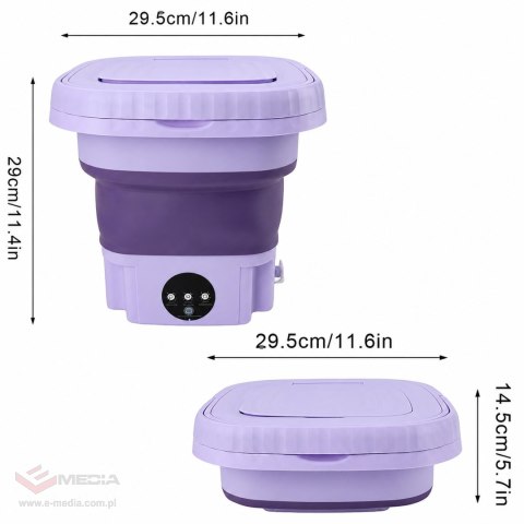 144 x Mini Pralka Przenośna Składana Automatyczna Turystyczna Podróżna 8L Kemping