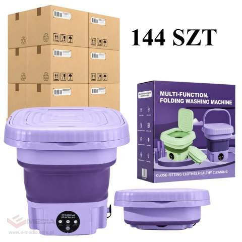 144 x Mini Pralka Przenośna Składana Automatyczna Turystyczna Podróżna 8L Kemping