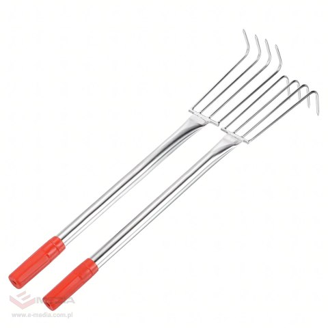 Grabki Ogrodowe Ogrodnicze Metalowe Pazurki do Grabienia Spulchniania 4 Zębne 56 cm