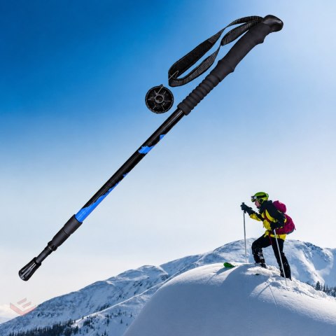 Kij Kijek Trekingowy Regulowany 65-135cm do Chodzenia Nordic Walking Laska