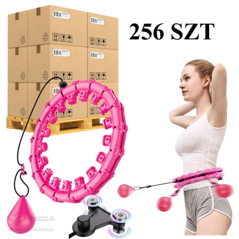 256 x Hula Hop Hulahop z Obciązeniem i Wypustkami Odchudzające Plus Size Składane