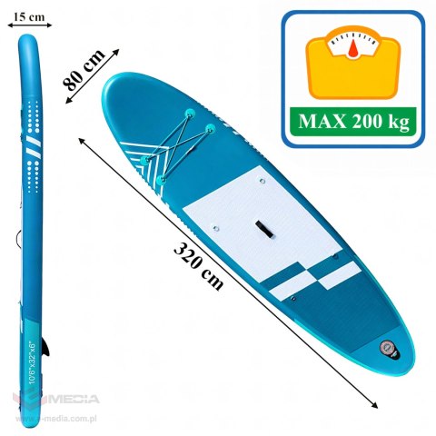 30x Deska Sup Paddle Board do Pływania Pompowana Standu Up + Akcesoria 320 cm