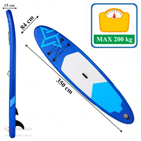 30x Deska Sup Paddle Board do Pływania Pompowana Standu Up + Akcesoria 350 cm