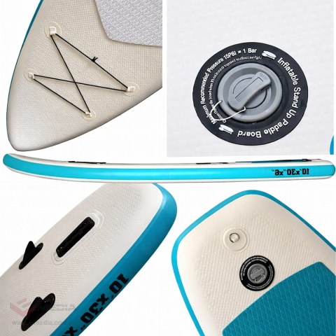 Deska Sup Paddle Board do Pływania Pompowana Standu Up + Akcesoria 305 cm