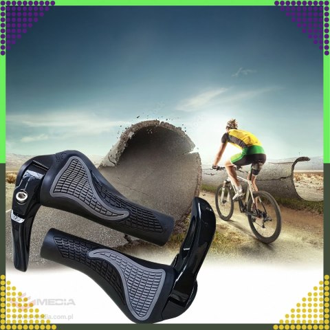 Gripy Chwyty Rowerowe z Rogami Rączki do Roweru Kierownicy Profilowane 2szt