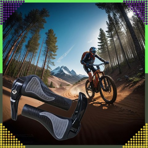 Gripy Chwyty Rowerowe z Rogami Rączki do Roweru Kierownicy Profilowane 2szt