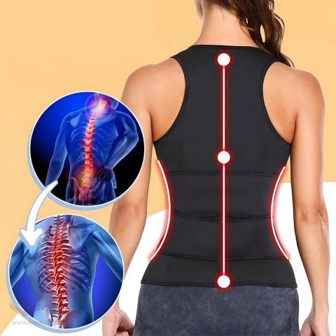 KAMIZELKA NEOPRENOWA FITNESS DAMSKA ODCHUDZAJĄCA SPORTOWA TRENINGOWA M