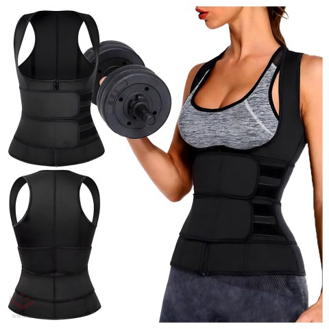 KAMIZELKA NEOPRENOWA FITNESS DAMSKA ODCHUDZAJĄCA SPORTOWA TRENINGOWA M