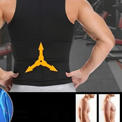 KAMIZELKA NEOPRENOWA FITNESS MĘSKA ODCHUDZAJĄCA SPORTOWA TRENINGOWA SAUNA M