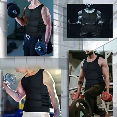KAMIZELKA NEOPRENOWA FITNESS MĘSKA ODCHUDZAJĄCA SPORTOWA TRENINGOWA SAUNA M
