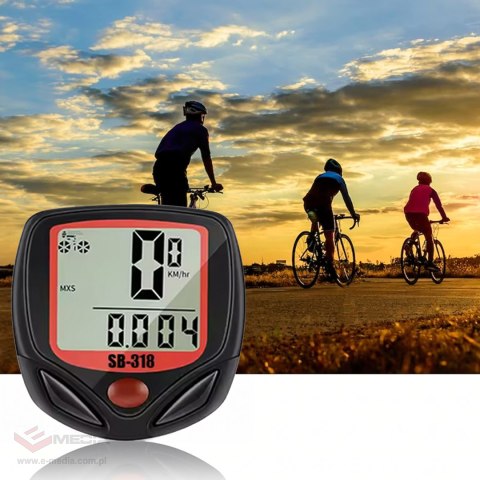 Licznik Rowerowy Wodoodporny Prędkościomierz LCD Prędkość Zegar 15 Funkcji