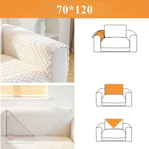 Narzuta Koc na Kanapę Sofę Fotel Antypoślizgowa Elastyczna 70x120 cm