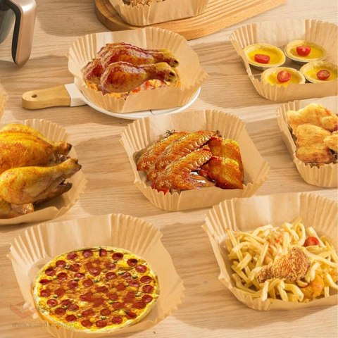 1248 kmpl x Wkład Air Fryer Papier Wkłady Papierowe do Frytkownicy Betłuszczowej 16x16cm 100szt.