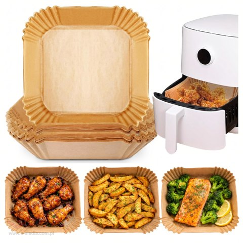 1248 kmpl x Wkład Air Fryer Papier Wkłady Papierowe do Frytkownicy Betłuszczowej 16x16cm 100szt.