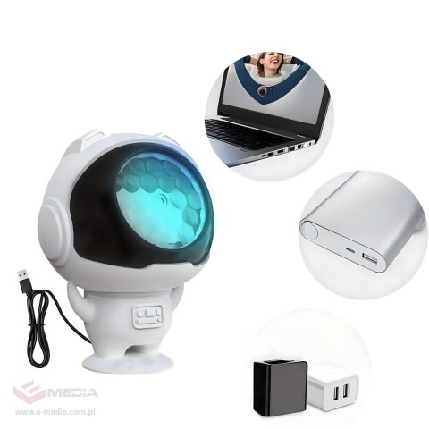 Projektor Rzutnik Laserowy Led Astronauta Kosmonauta Lampka Nocna Dzieci