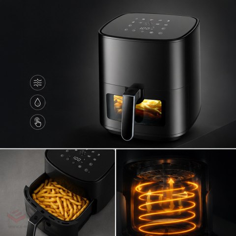 30x Frytkownica Beztłuszczowa Air Fryer 5L Frytownica 1500W 9 Programów Mocna