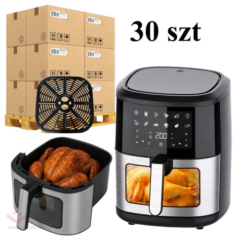 30x Frytkownica Beztłuszczowa Air Fryer 6L Frytownica 1500W 12 Programów Mocna