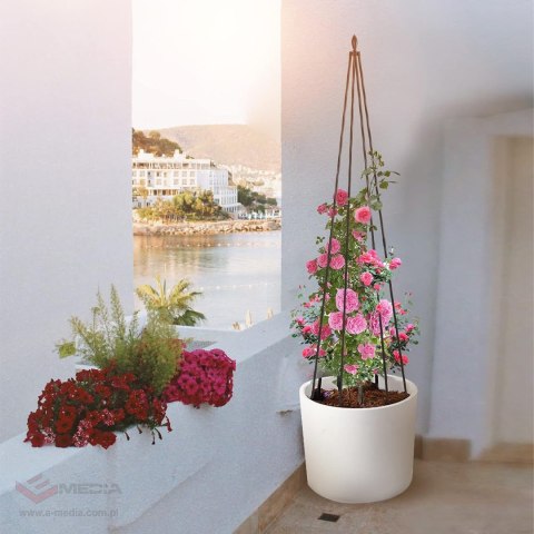 12x Podpora Pergola Ogrodowa Tarasowa na KWiaty Stojak Metalowy Roślin 150 cm