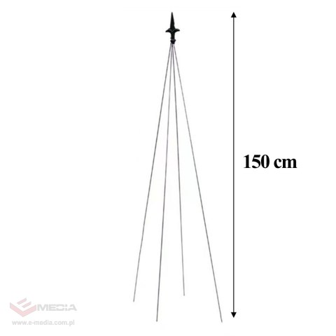 12x Podpora Pergola Ogrodowa Tarasowa na KWiaty Stojak Metalowy Roślin 150 cm