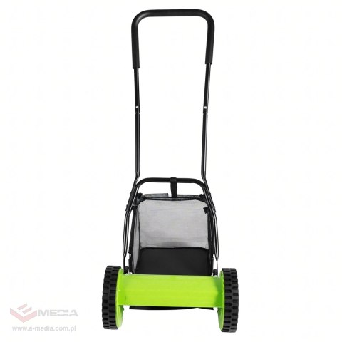 32x Kosiarka Ręczna Bębnowa Mechaniczna Wrzecionowa Pchana Z Koszem 16" 40 cm