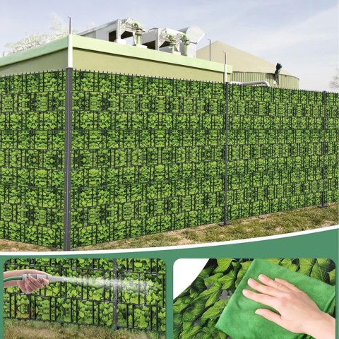 336 x Taśma Ogrodzeniowa 19cm x 35m Osłona Panelowa na Ogrodzenie Płot UV Liście