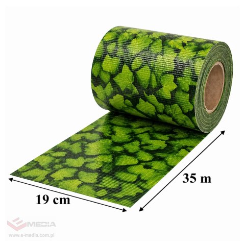 336 x Taśma Ogrodzeniowa 19cm x 35m Osłona Panelowa na Ogrodzenie Płot UV Liście