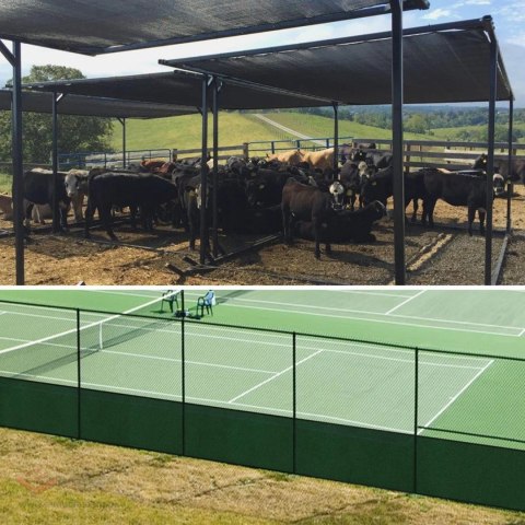 41x Siatka Cieniująca 1,5x50m 180G Maskująca Osłona Ogrodzenie Płot 100 Opasek