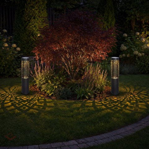 88x Lampa Ogrodowa Solarna Wbijana Słupek 71cm Dekoracyjna Pochodnia Latarnia 2szt.