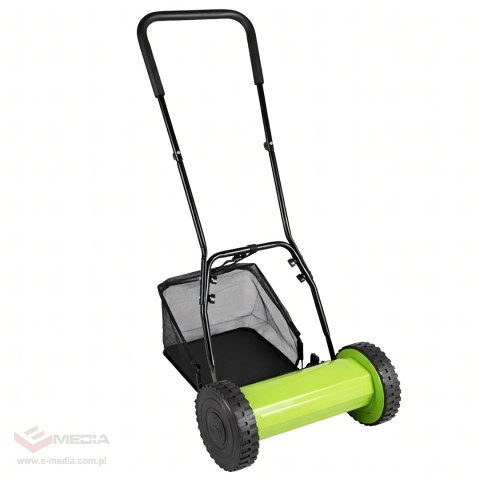 Kosiarka Ręczna Bębnowa Mechaniczna Wrzecionowa Pchana Z Koszem 16" 40 cm