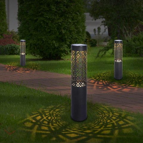 Lampa Ogrodowa Solarna Wbijana Słupek 71cm Dekoracyjna Pochodnia Latarnia 2szt.