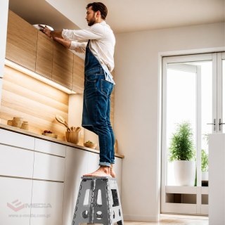 Taboret Stołek Sładany Antypoślizgowy Krzesło Podest Schodek 39 cm