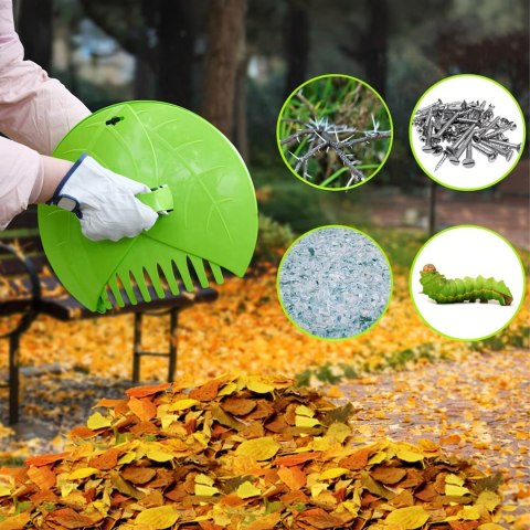 Zgarniacz Zbieracz Liści Plastikowe Grabie do Trawy do Ogrodu Chwytak