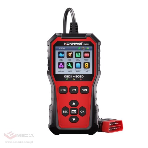 Miernik diagnostyczny, skaner OBD2 Konnwei KW340