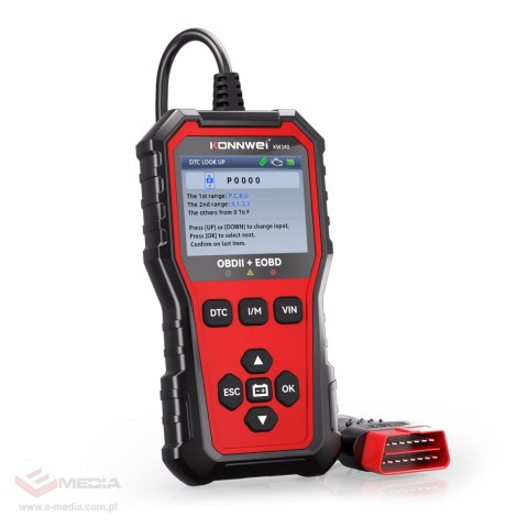 Miernik diagnostyczny, skaner OBD2 Konnwei KW340