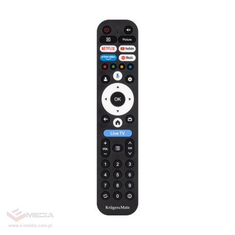 Telewizor Kruger&Matz 75" QLED UHD smart DVB-T2/S2 H.265 Hevc