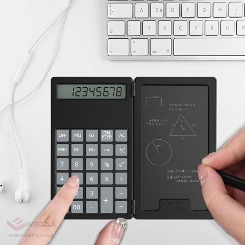 Kalkulator 2w1 Naukowy Szkolny Biurowy z Notatnikiem Rysik Notes Notatnik