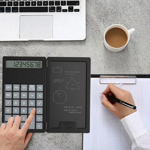 Kalkulator 2w1 Naukowy Szkolny Biurowy z Notatnikiem Rysik Notes Notatnik