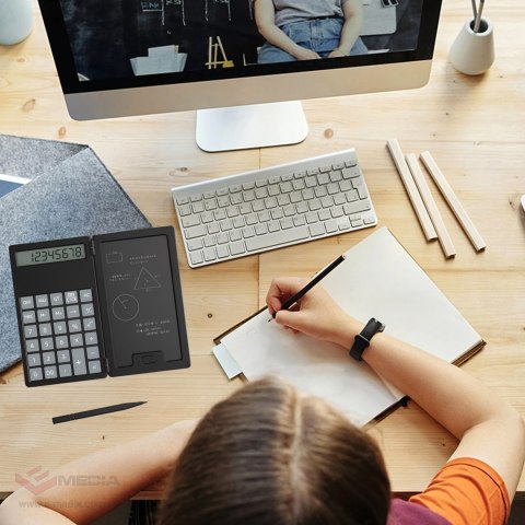 Kalkulator 2w1 Naukowy Szkolny Biurowy z Notatnikiem Rysik Notes Notatnik