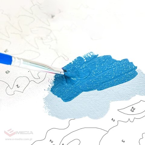 MALOWANIE PO NUMERACH OBRAZ Z RAMĄ DIY ZESTAW PĘDZLE FARBY PŁÓTNO 30x40