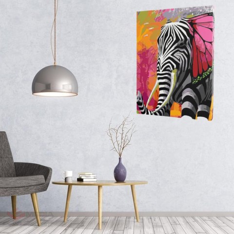 MALOWANIE PO NUMERACH OBRAZ Z RAMĄ DIY ZESTAW PĘDZLE FARBY PŁÓTNO 30x40