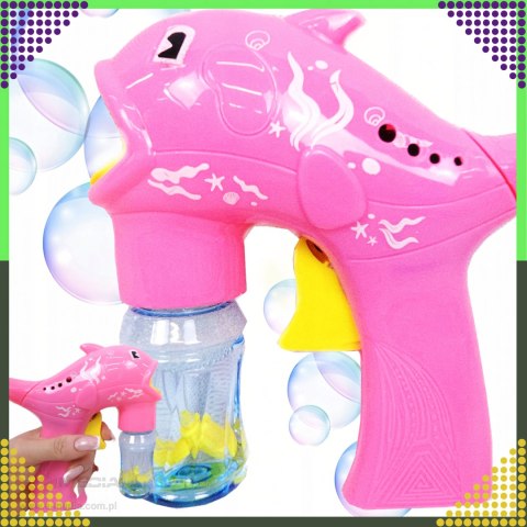 Pistolet na Bańki Maszyna do Baniek Mydlanych Generator Delfin Płyn