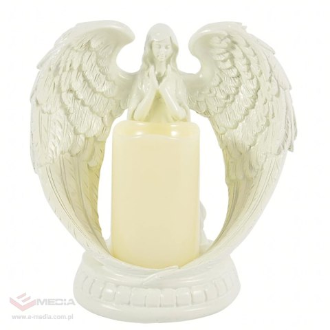 Figurka Dekoracyjna Świecznik Świeca Ozdoba Anioł Aniołek Led Święta Ogród 16cm